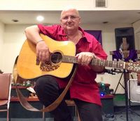 Mark appearing at Morgan's Music Good Friday Variety