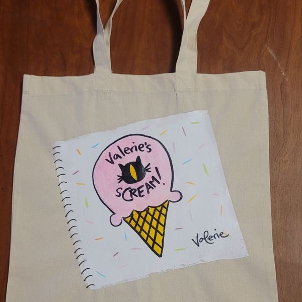 Tote Bag- Valeriescateyescream (in person pickup) 