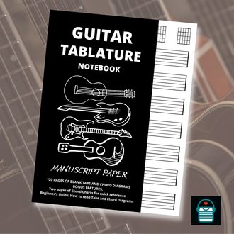 GUITAR TABLATURE TABS NOTEBOOK MANUSCRIPT PAPER