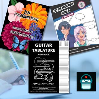 ANDRE DREANPITCH BOOKSTORE,  coloring books, notebooks,  food journal for women, books for women, 