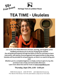 55+ Beginning Ukulele Workshop - FREE