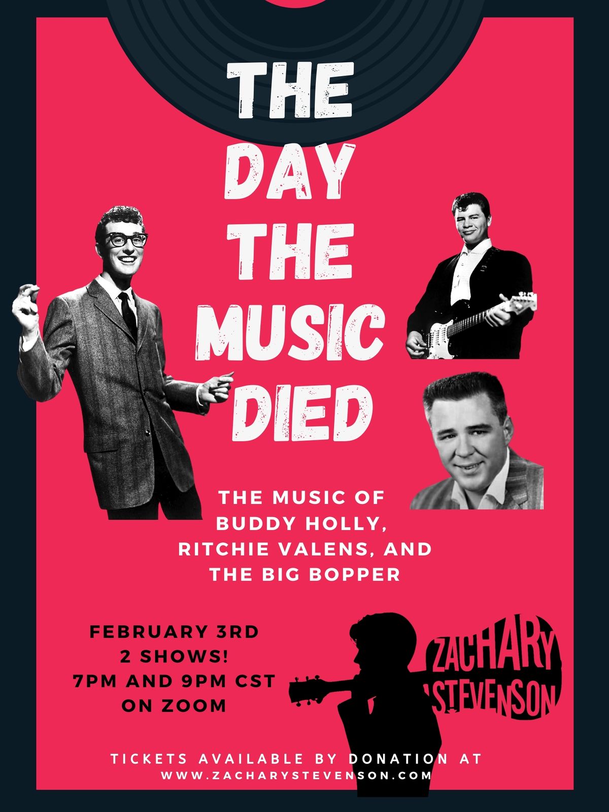 ZOOM Concert - "The Day the Music Died" Wednesday, February 3rd, 7pm CST (5pm Pacific)