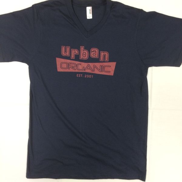 Men's Navy Blue  V Neck T
