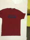 Men's Blue Letter on Burgundy