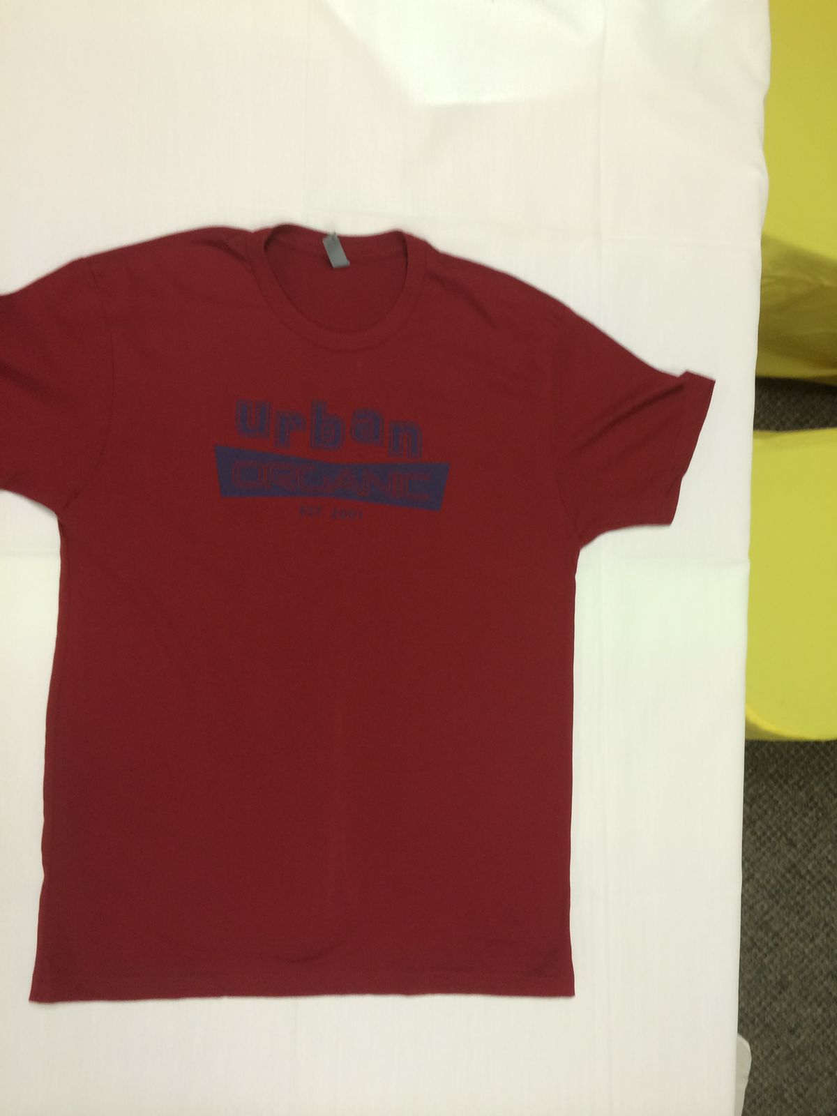 Men's Blue Letter on Burgundy