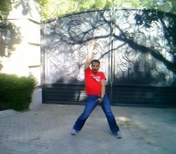 The World’s No.1 Superstar® Sidow Sobrino poses grabbing his crotch outside 100 N Carolwood Drive in LA, the mansion Michael Jackson died in.