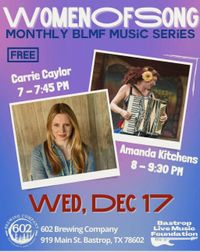 BLMF presents: Women of Song- Amanda Kitchens & Carrie Caylor