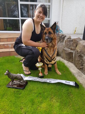 Orka and her handler
