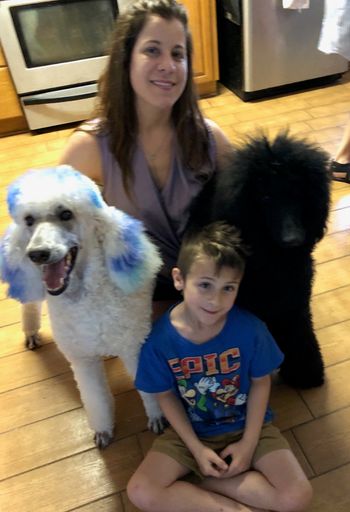 Clover and my nephew on Easter 2019
