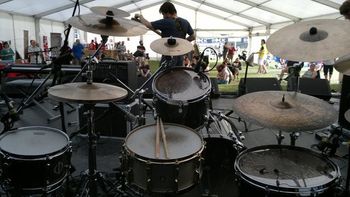 Sound check at Cambridge Rock Festival 2011
