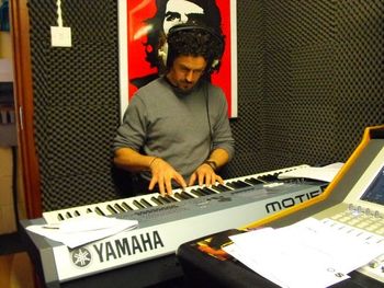 Steve recording for the Spiral Vendetta album 2010
