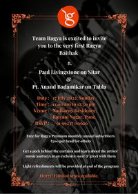 Morning Ragas with Paul Livingstone & Anand Badamikar 
