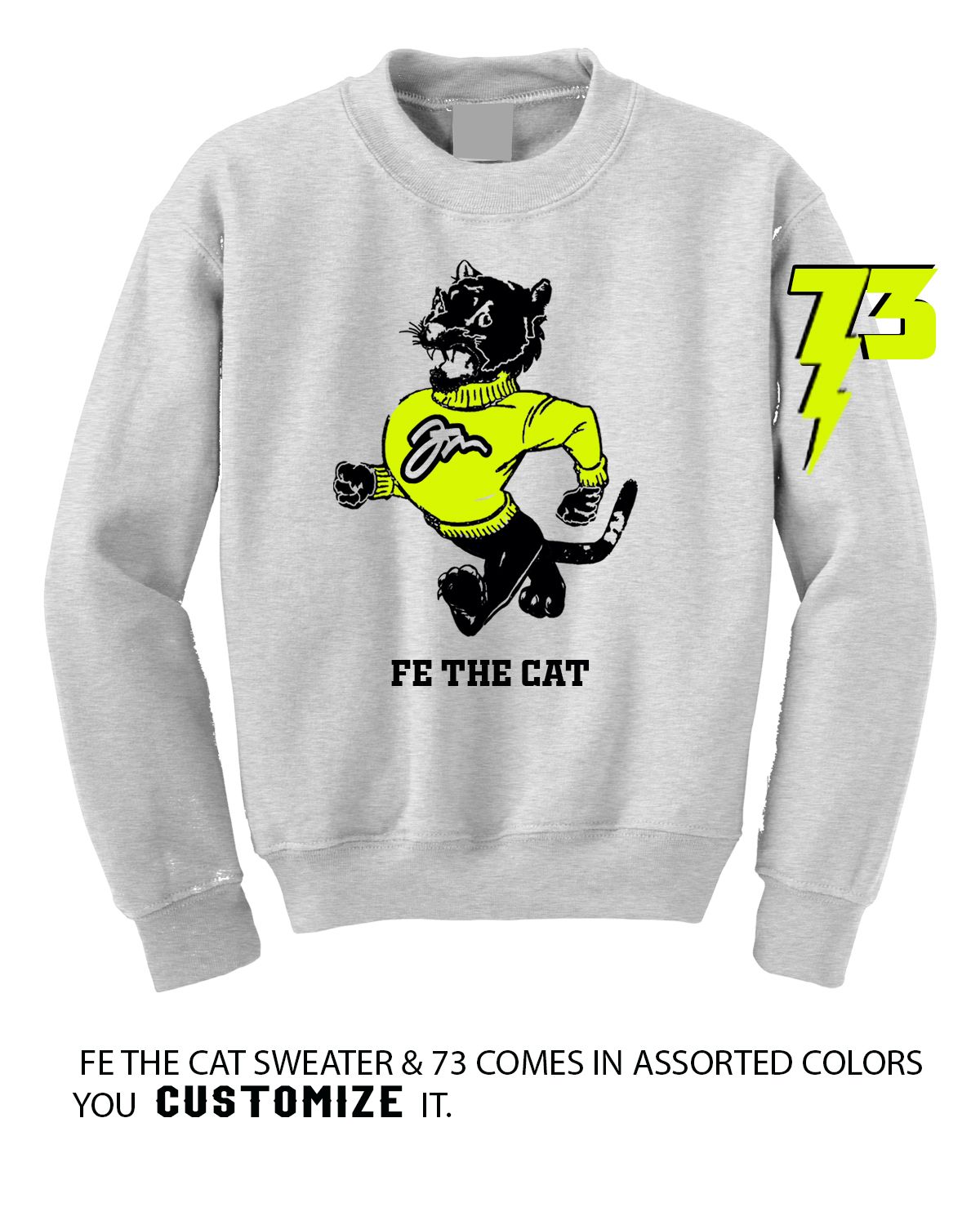 FE THE CAT GRAY SWEATER