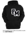 FM LETTERMAN BLACK HOODIE