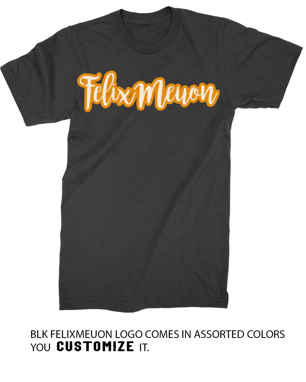 BLACK FELIXMEUON SCRIPT T SHIRT