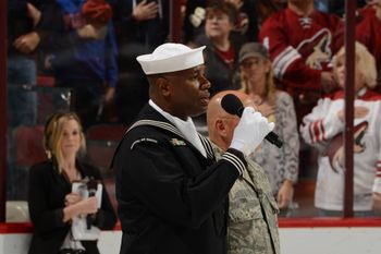 Steve sings an anthem
