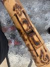 "1" TEPONAZTLI - Engraved/Burned Ancient Artwork "MADE TO ORDER"