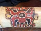 "1" TEPONAZTLI "Engraved, Burned & Natural Pigment Paint" - MADE TO ORDER!!!