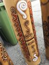 "1" TEPONAZTLI "Engraved, Burned & Natural Pigment Paint" - MADE TO ORDER!!!