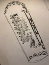 "1" TEPONAZTLI - Engraved/Burned Ancient Artwork "MADE TO ORDER"
