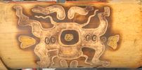 "1" TEPONAZTLI "Engraved, Burned & Natural Pigment Paint" - MADE TO ORDER!!!
