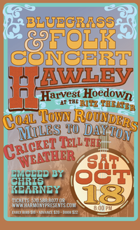 Harvest Hoedown at the Ritz Theater with Coal Town Rounders and Cricket Tell the Weather