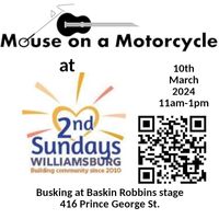 Mouse on a Motorcycle at 2nd Sundays Williamsburg!