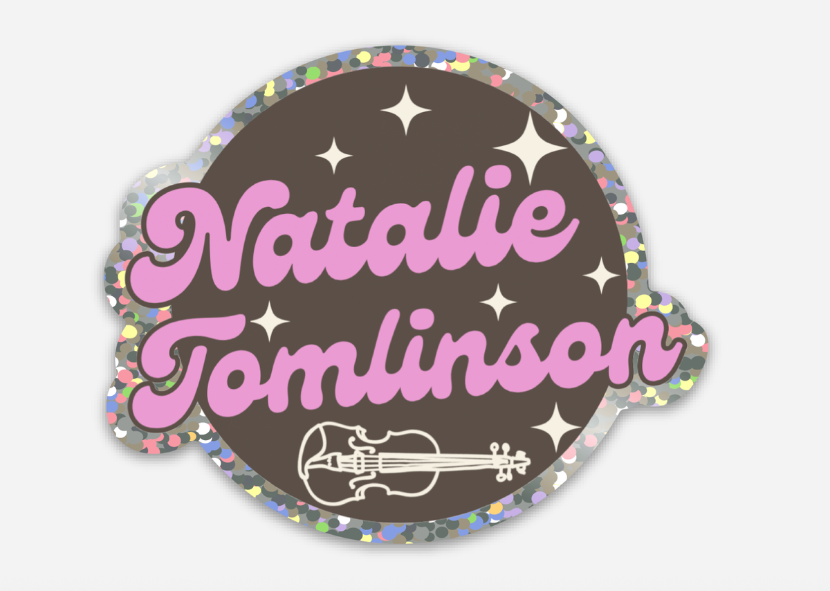Glitter Sticker 3" x 2.47"