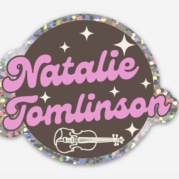 Glitter Sticker 3" x 2.47"