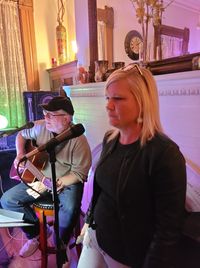 Jennifer Mills True with Mike Almon at the DAWG!