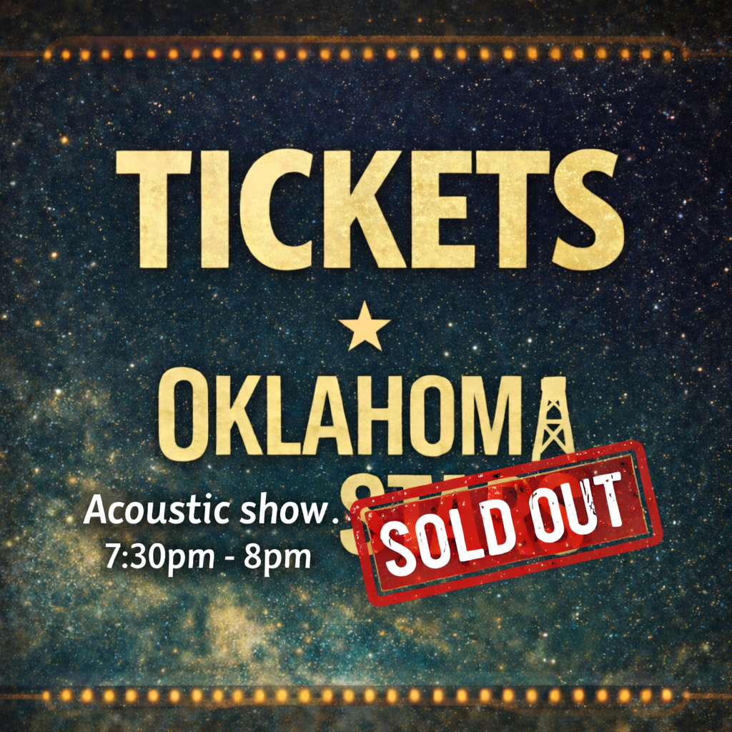 Private Acoustic Show  730pm-8pm  $20 Tickets    