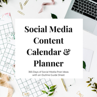  Social Media Content Calendar & Planner Sheet