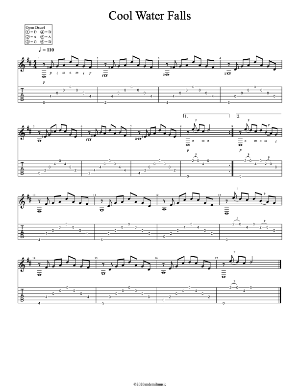 Five Etudes in DADGAD Tuning