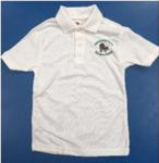 Embroidered White Polo Shirt