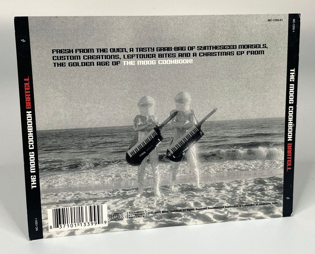 *NEW* MOOG COOKBOOK "Bartel" CD INSERTS (NO CD INCLUDED) (BACK)
