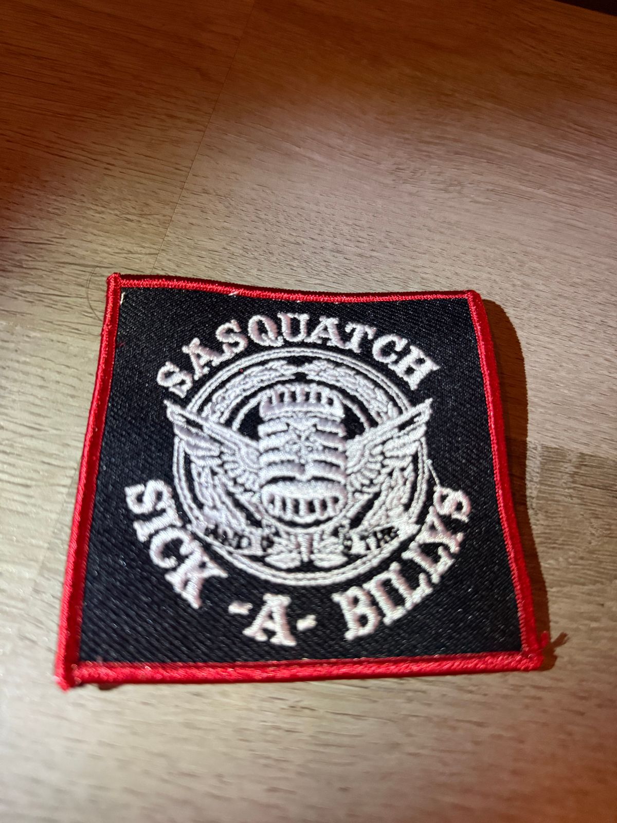 SASQUATCH (black & red) EMBROIDERED PATCH
