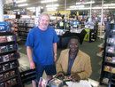 KXLY radio host and programmer of the "Going Home" show Mr.Mark Cope and myself. Mark brought his CD's by to get autograph!
