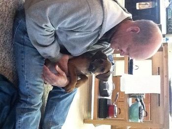 Mark and Abbey getting to know each other. March 2012
