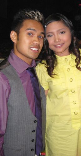 Zac backstage with international singing sensation, Charice Pempengco.

