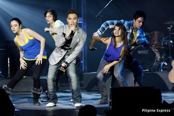 Zacariah and his dancers performing 'Joyride'
