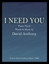I NEED YOU - Piano/Vocal
