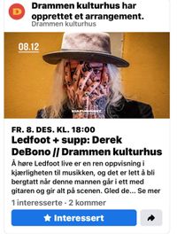Ledfoot + support: Derek DeBono