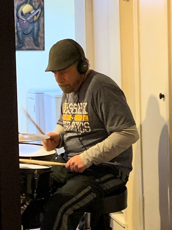 Mark working it hard
