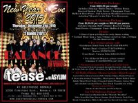 NYE 2015 BASH WITH TEASE & BALANCE