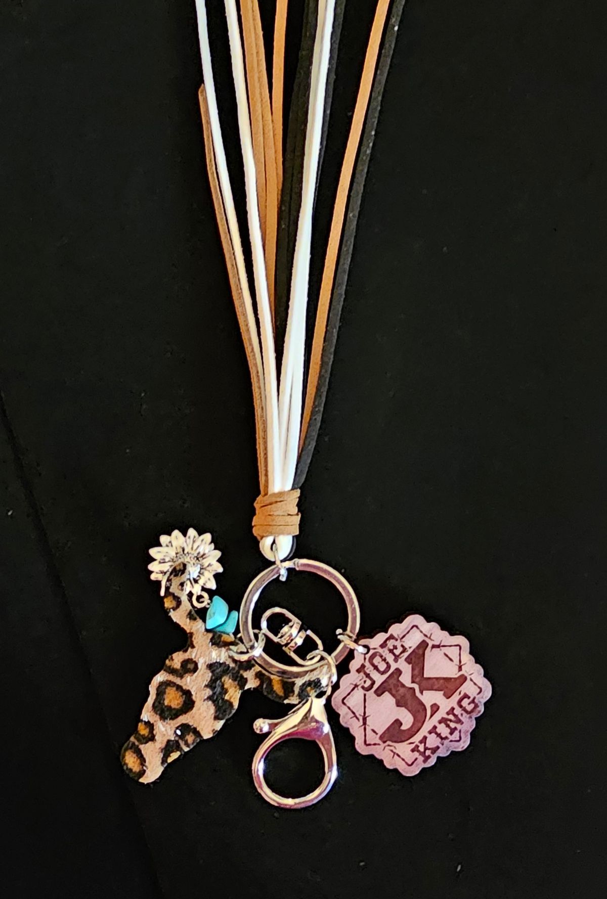Joe King leather keychain - KB005