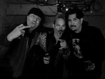David Blackshire (Joker Five Speed/ Roxx Gang), Stan Esposito II, & Joel Sosa (The IBD Music Group) at Arlene's Grocery
