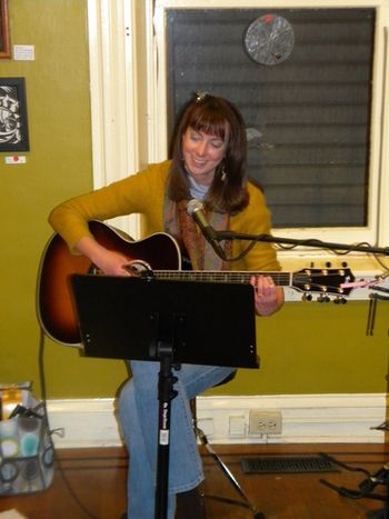 Kim at Birdie's Cafe. January 12, 2013
