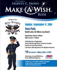 BLUE KNIGHTS OF NJ. MAKE-A-WISH RUN 