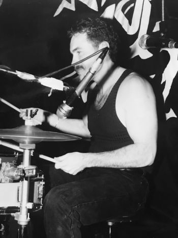 Dean Young on drums - Whitefrost Windjammer Hotel West St Port Colborne 1992 Help A Child Smile Benefit
