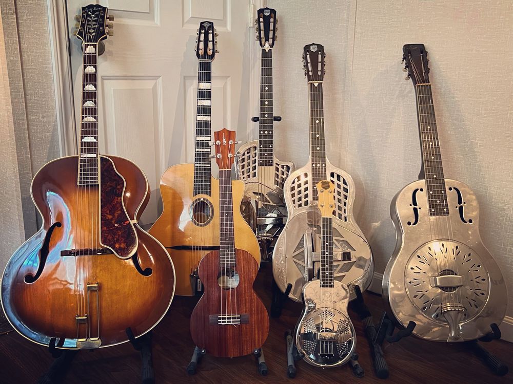 Vintage National, Archtop, and Gypsy Jazz Guitars and Ukuleles